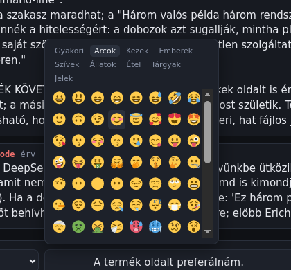 Hangulatjel-választó az A.M.A.R.A. közös szobájában